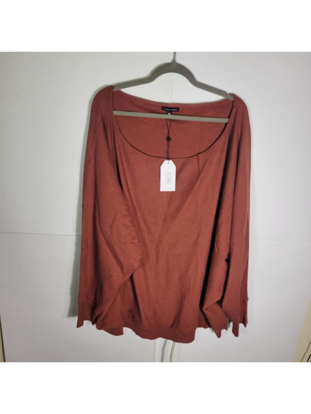 Universal Standard Rust Brown Dolman Oversized Long-Sleeve Top Size 3XL (6X)